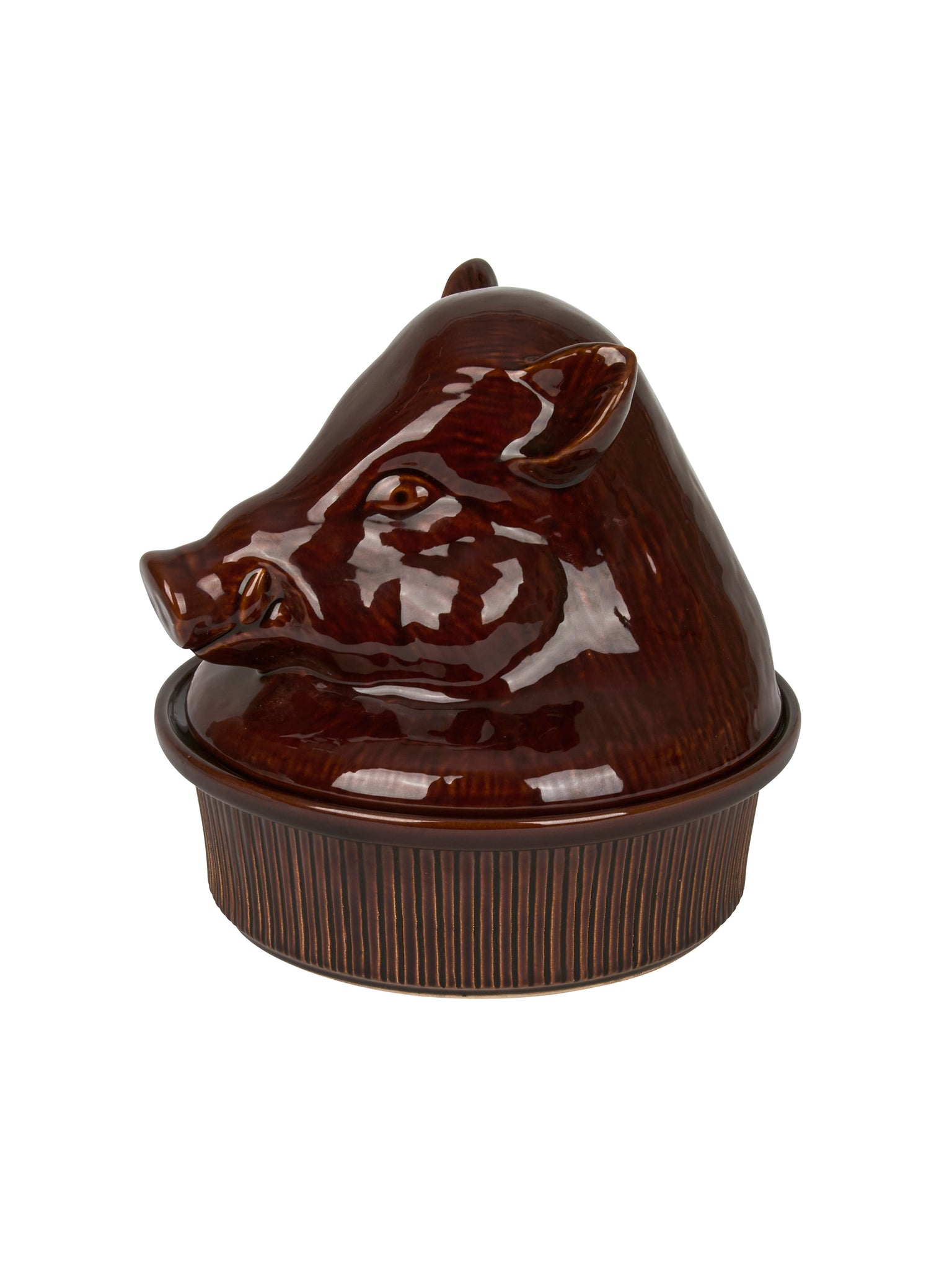 Vintage 1950s Brown Boar Round Tureen Weston Table