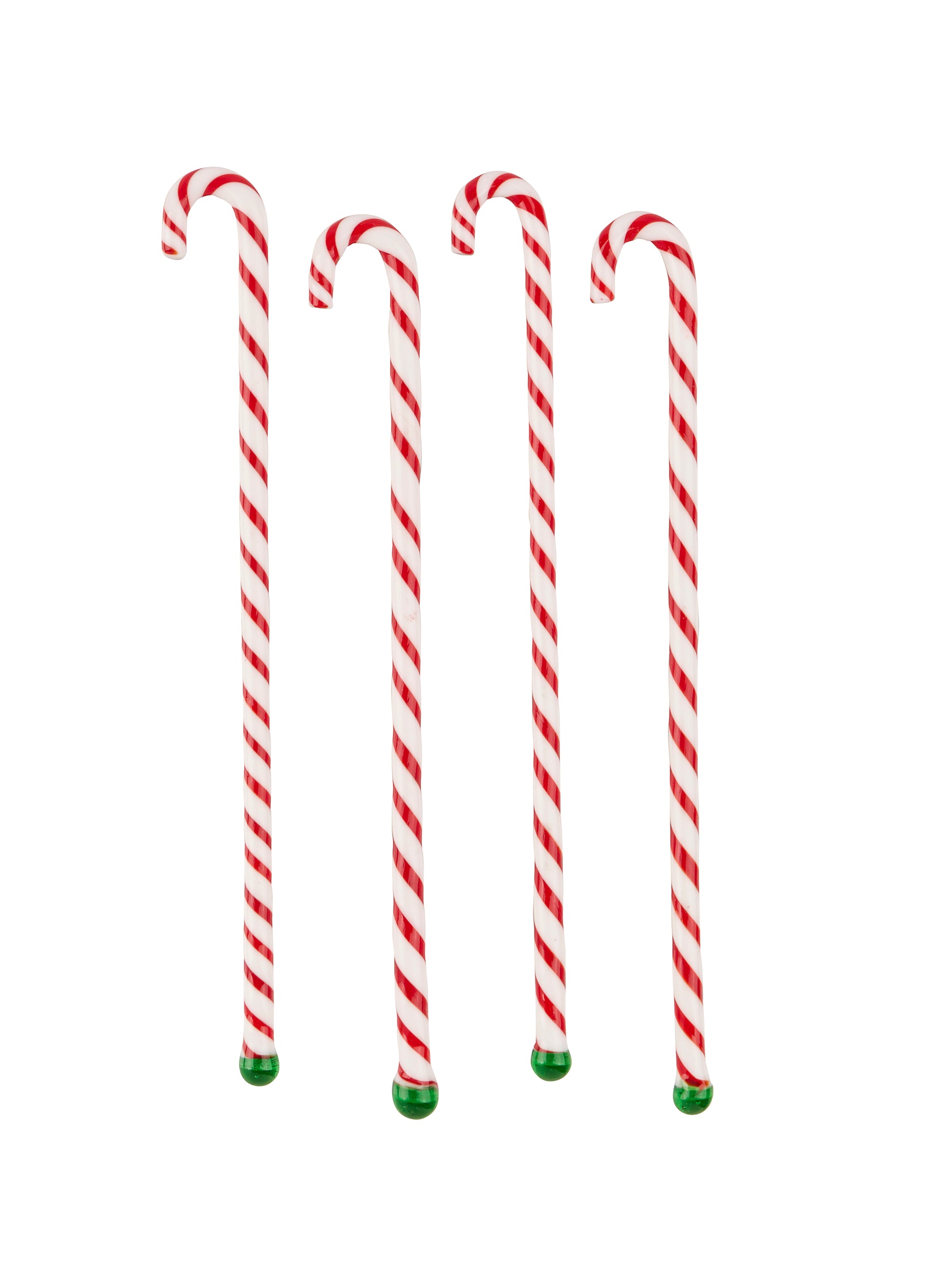 Vintage 1950s Candy Cane Glass Swizzle Sticks Weston Table