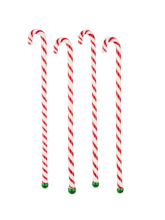 Vintage 1950s Candy Cane Glass Swizzle Sticks Weston Table