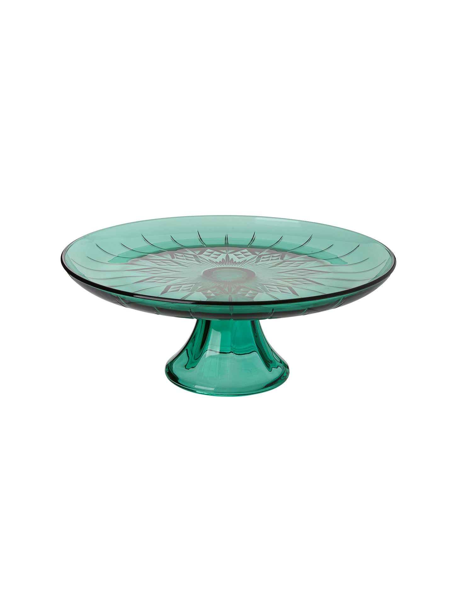 Vintage 1950s Canfield Emerald Green Cake Stand Weston Table
