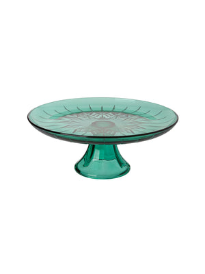  Vintage 1950s Canfield Emerald Green Cake Stand Weston Table 