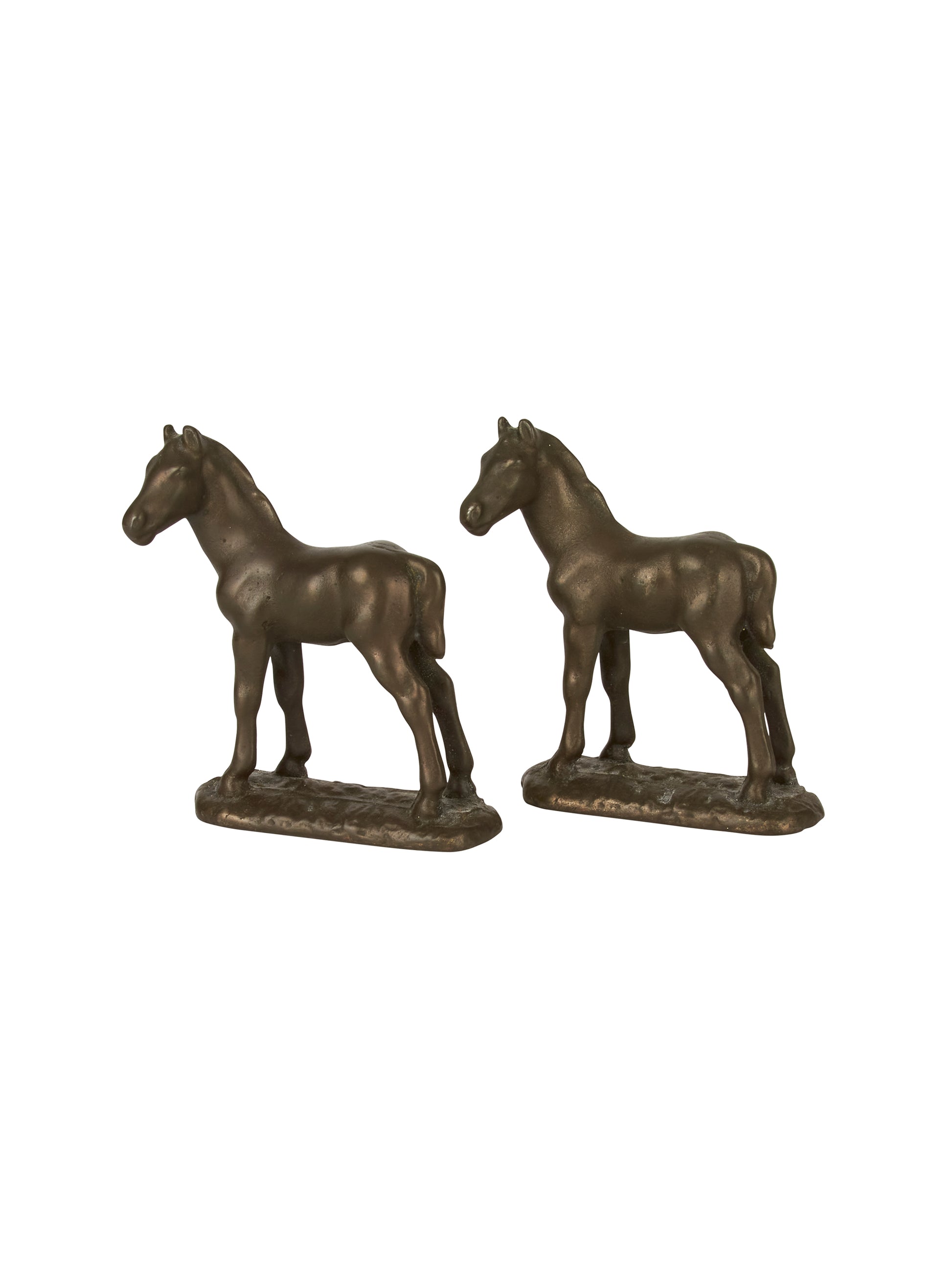 Vintage 1950s Cast Iron Foal Bookends Weston Table