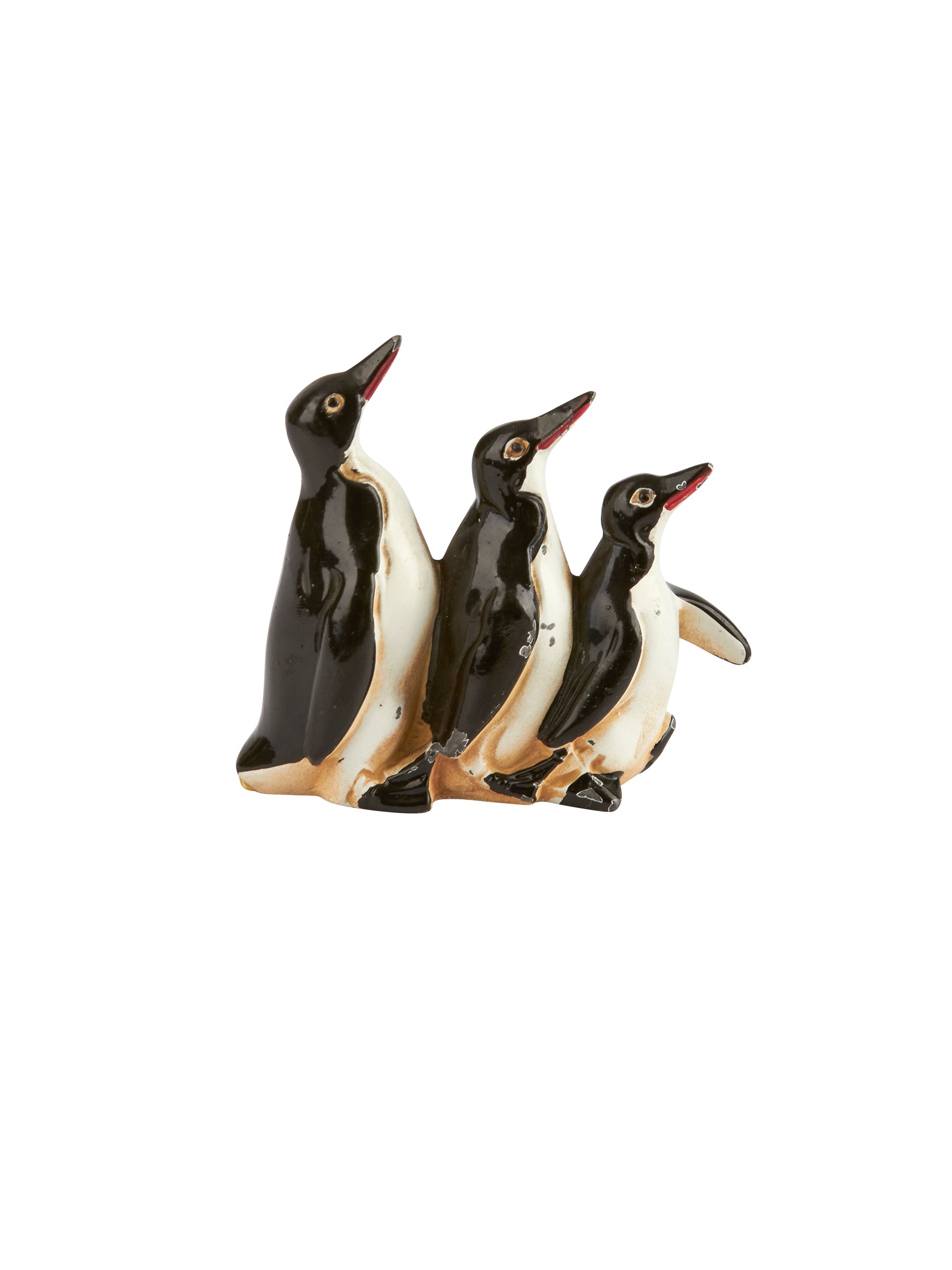 Vintage 1950s Cast Iron Penguins Figurine Weston Table