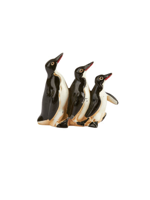  Vintage 1950s Cast Iron Penguins Figurine Weston Table 