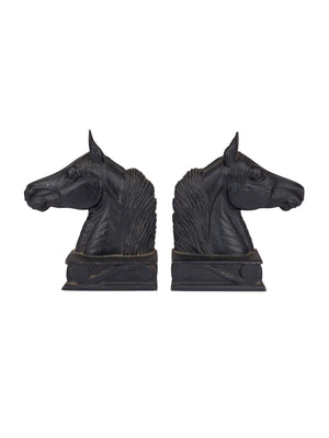  Vintage 1950s Cast Iron Stallion Bookends Weston Table 