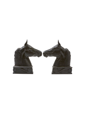  Vintage 1950s Cast Iron Stallion Bookends Weston Table 