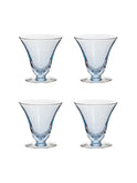 Vintage 1950s Cerulean Oyster Glasses Set of Four Weston Table