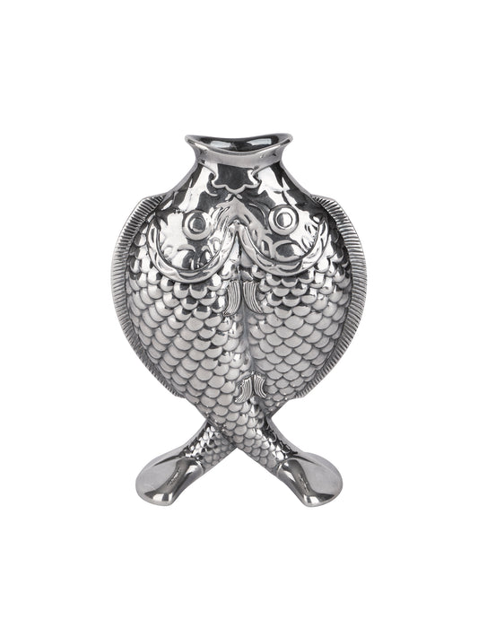 Vintage 1950s Christofle Silver Plate Deux Poissons Vase Weston Table