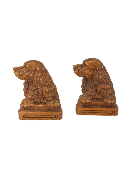 Vintage 1950s Cocker Spaniel Bookends Weston Table