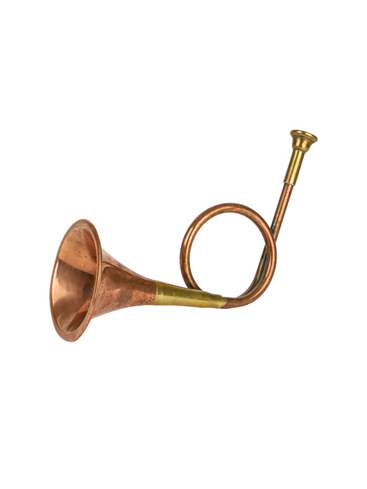Vintage 1950s Copper and Brass Fox Hunting Horn Weston Table