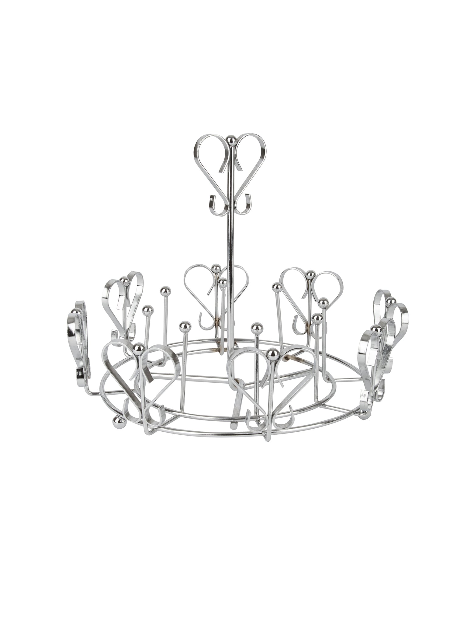 Vintage 1950s Dorothy Thorpe Silver Heart Glass Caddy Weston Table