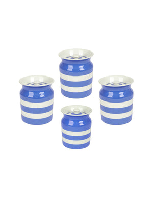  Vintage 1950s English Blue and White Canister Set Weston Table 