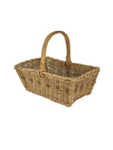 Vintage 1950s English Handwoven Blonde Market Basket Weston Table