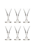 Vintage 1950s Flared Liqueur Glasses Set of Six Weston Table