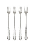 Vintage 1950s Flirtation Silver Plate Oyster Forks Set of Four Weston Table