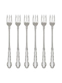 Vintage 1950s Flirtation Silver Plate Oyster Forks Set of Six Weston Table