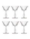Vintage 1950s Fostoria Heather Champagne Glasses Set of Six Weston Table