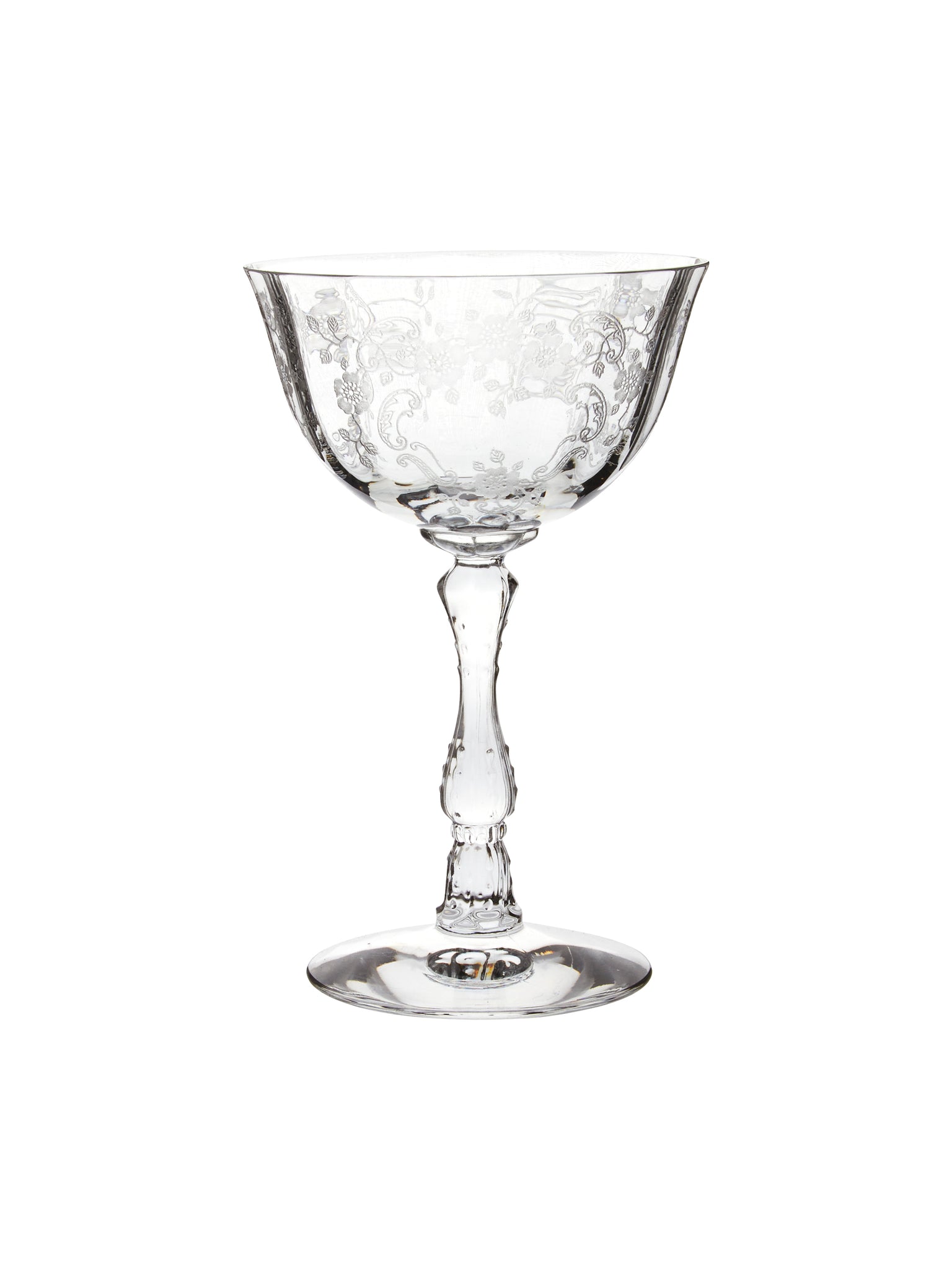 Vintage 1950s Fostoria Navarre Champagne Glasses Weston Table