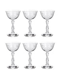 Vintage 1950s Fostoria Navarre Cocktail Glasses Set of Six Weston Table