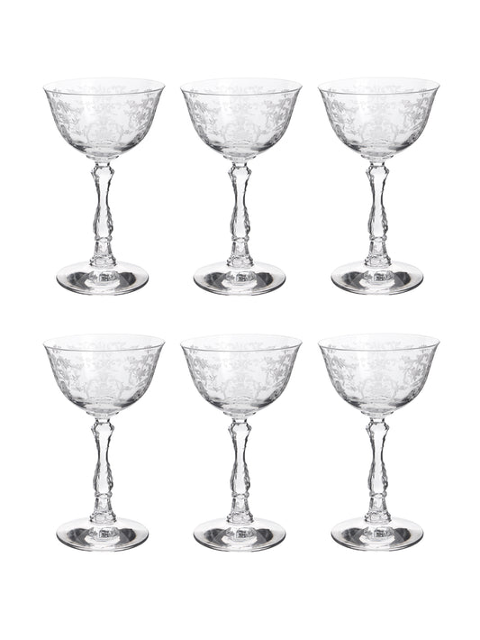 Vintage 1950s Fostoria Navarre Cocktail Glasses Weston Table