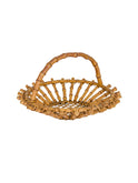 Vintage 1940s French Bamboo Handled Fruit Basket Weston Table