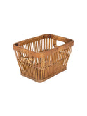 Vintage 1950s French Bamboo Slatted Basket Weston Table