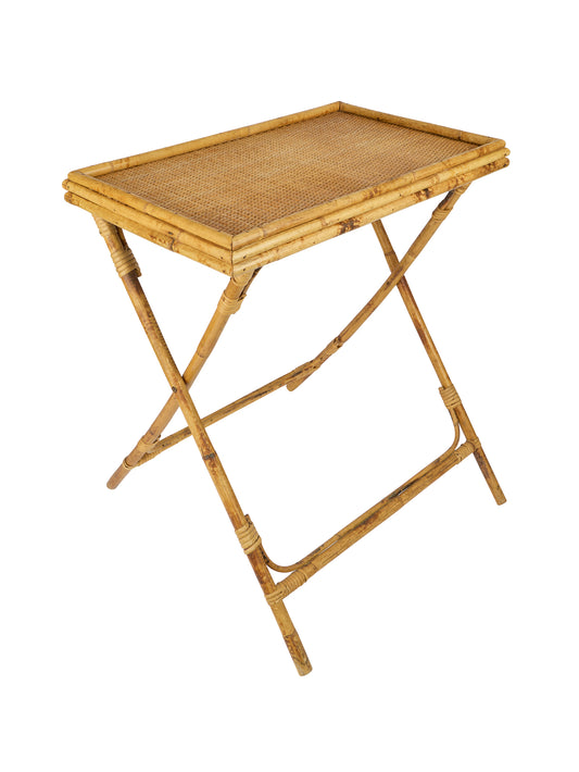 Vintage 1950s French Bamboo Table Weston Table