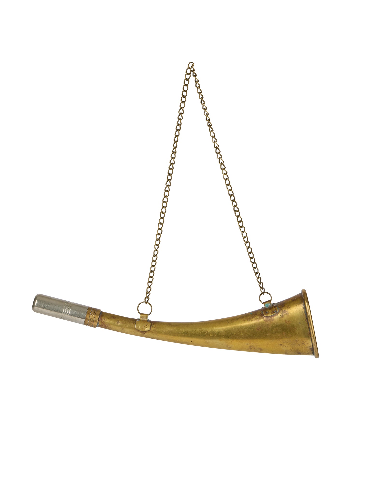 Vintage 1950s French Brass Hunting Horn Weston Table