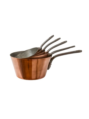  Vintage 1950s French Five Piece Copper Sauce Pan Set Weston Table 
