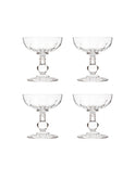 Vintage 1950s French Optic Panel Cocktail Coupes Set of Four Weston Table