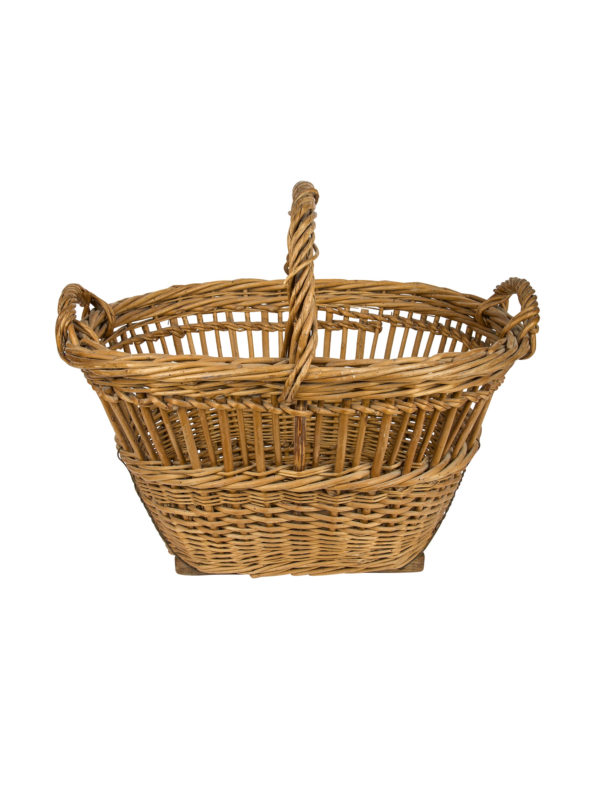 Vintage 1950s French Oval Farmer's Market Basket