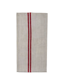 Vintage 1950s French Red and White Linen Kitchen Towel Weston Table