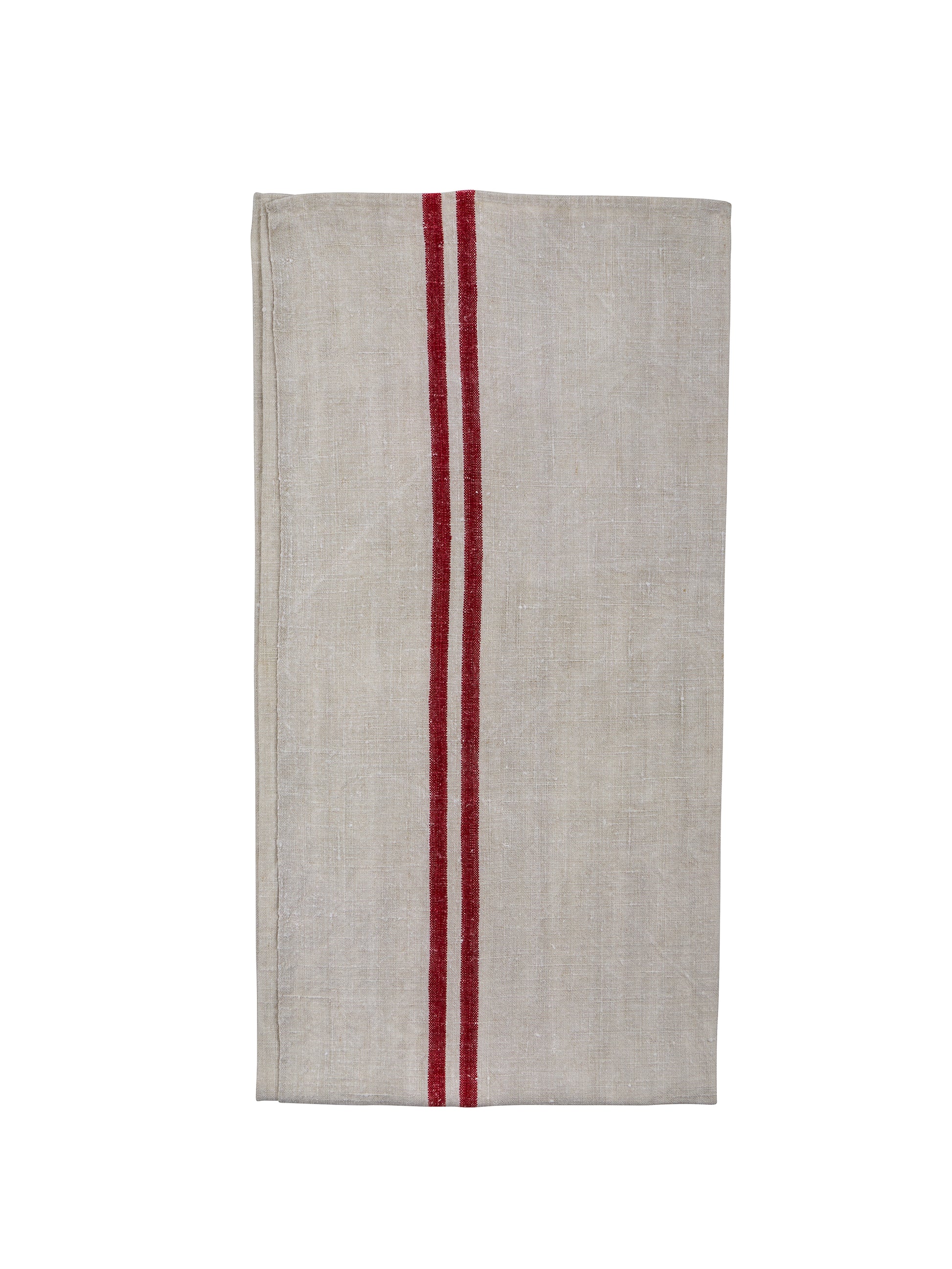 Vintage 1950s French Red and White Linen Kitchen Towel Weston Table