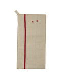 Vintage 1950s French Red and White Linen Kitchen Towel Weston Table