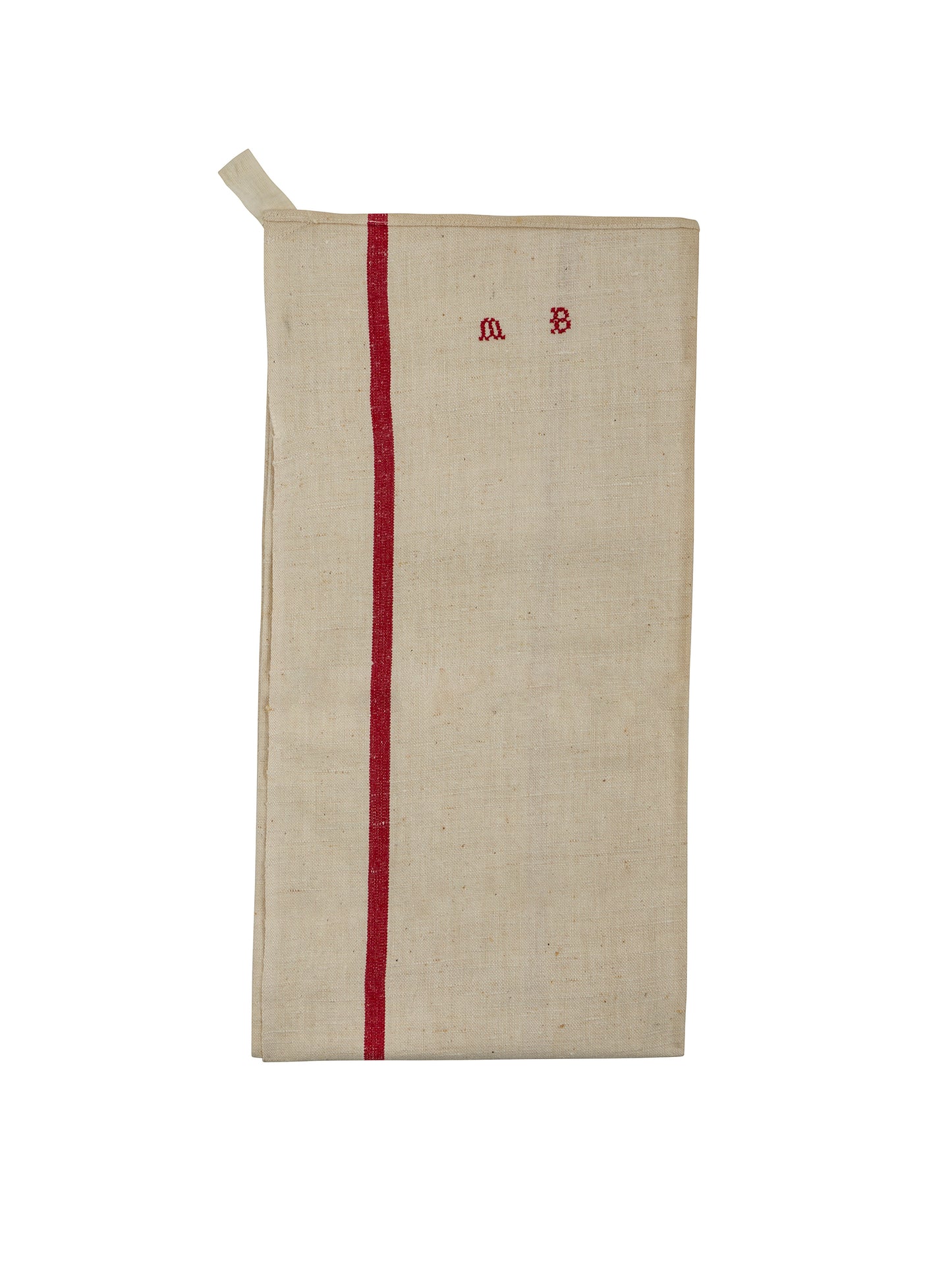 Vintage 1950s French Red and White Linen Kitchen Towel Weston Table