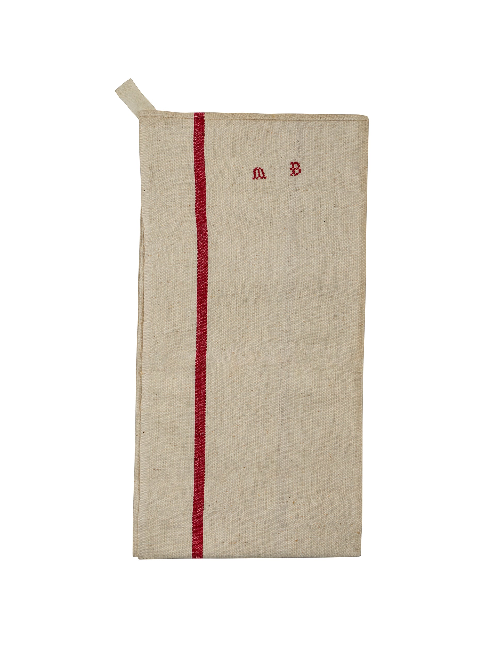 Vintage 1950s French Red and White Linen Kitchen Towel Weston Table