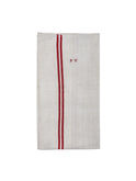 Vintage 1950s French Red and White Linen Kitchen Towel Weston Table