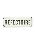 Vintage 1950s French Refectoire Enamelware Sign Weston Table