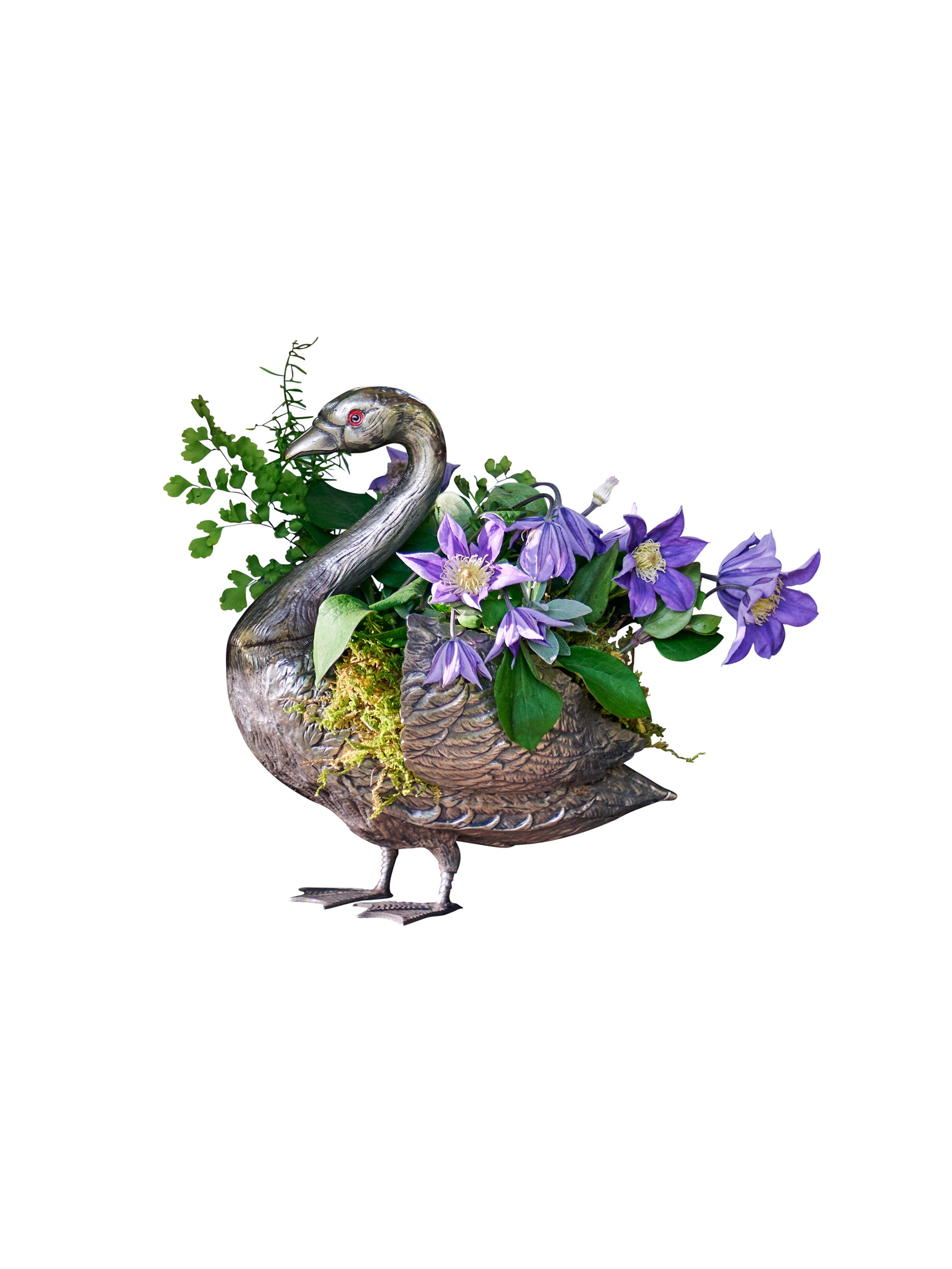 Vintage 1950s French Swan Planter Weston Table