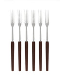 Vintage 1950s French Teak Wood Long Handled Forks Weston Table