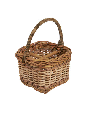  Vintage 1950s French Thick Wicker Bottle Carrier Weston Table 