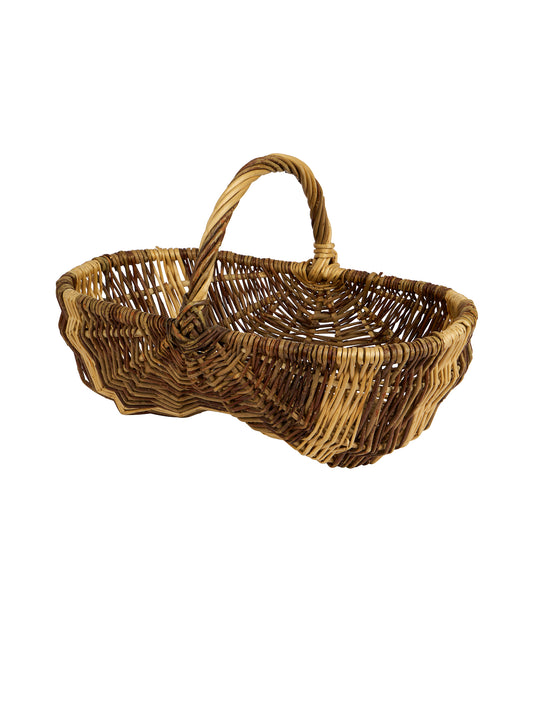 Vintage 1950s French Two Toned Gathering Basket Weston Table