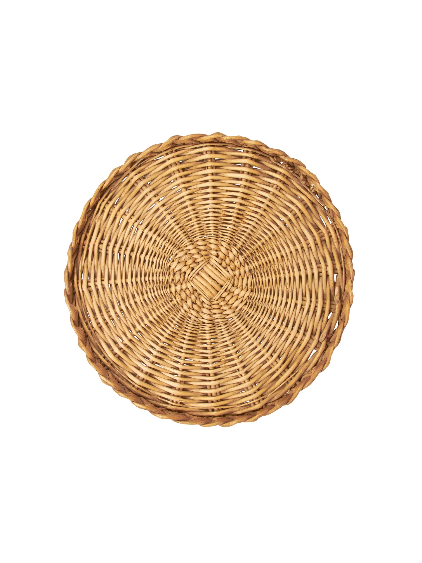 Vintage 1950s French Wicker Cheese Serving Tray Weston Table