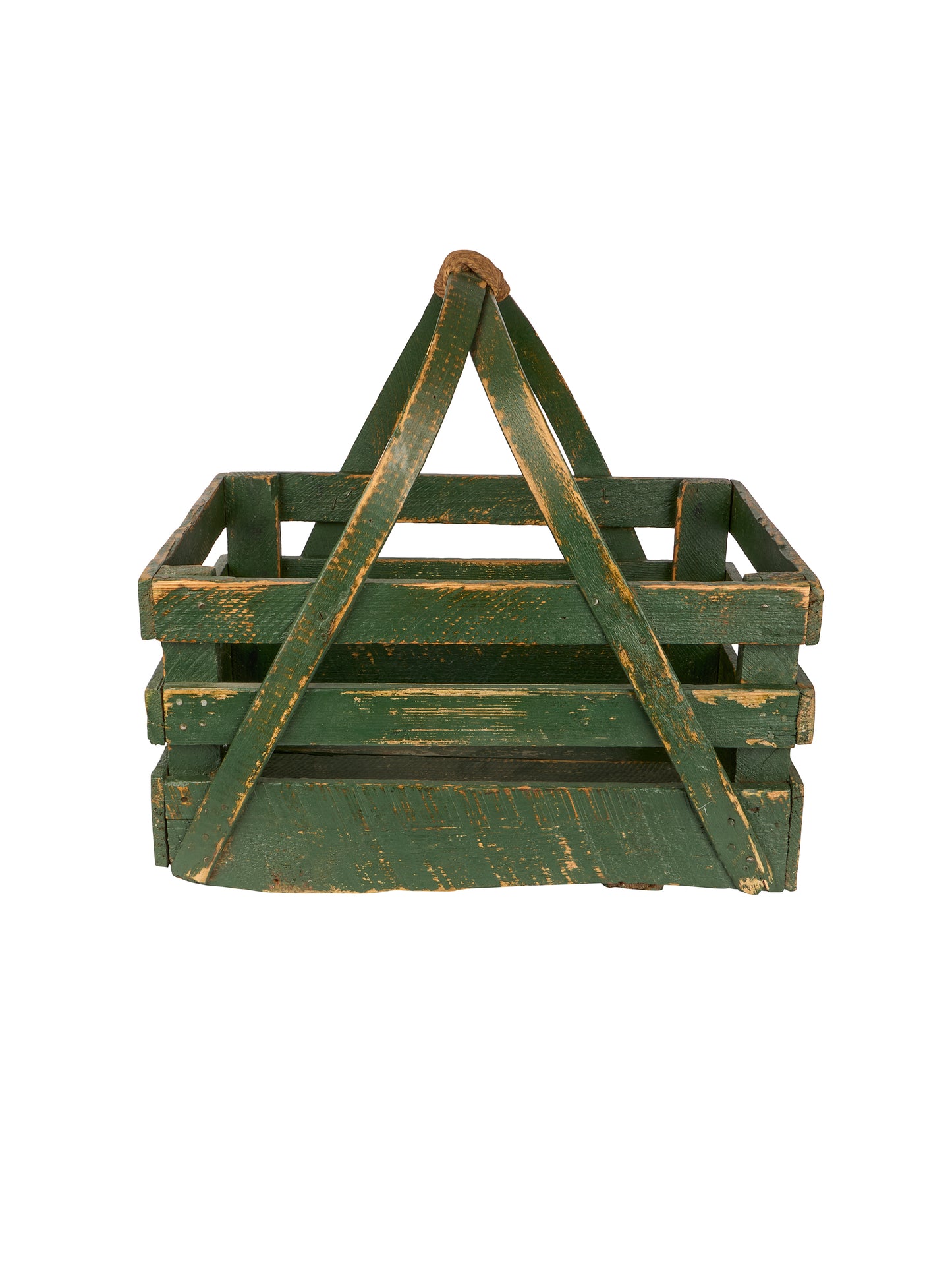 Vintage 1950s French Wooden Fruit Picking Basket Weston Table