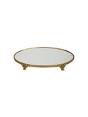 Vintage 1950s Gilt Rose Ormolu Footed Mirror Tray Weston Table