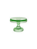 Vintage 1950s Hobnail Green Cake Stand 6.5 Inch Weston Table