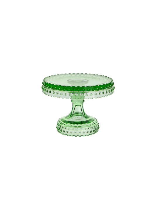 Vintage 1950s Hobnail Green Cake Stand Weston Table