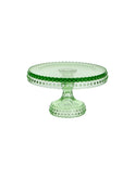Vintage 1950s Hobnail Green Cake Stand 8.5 Inch Weston Table