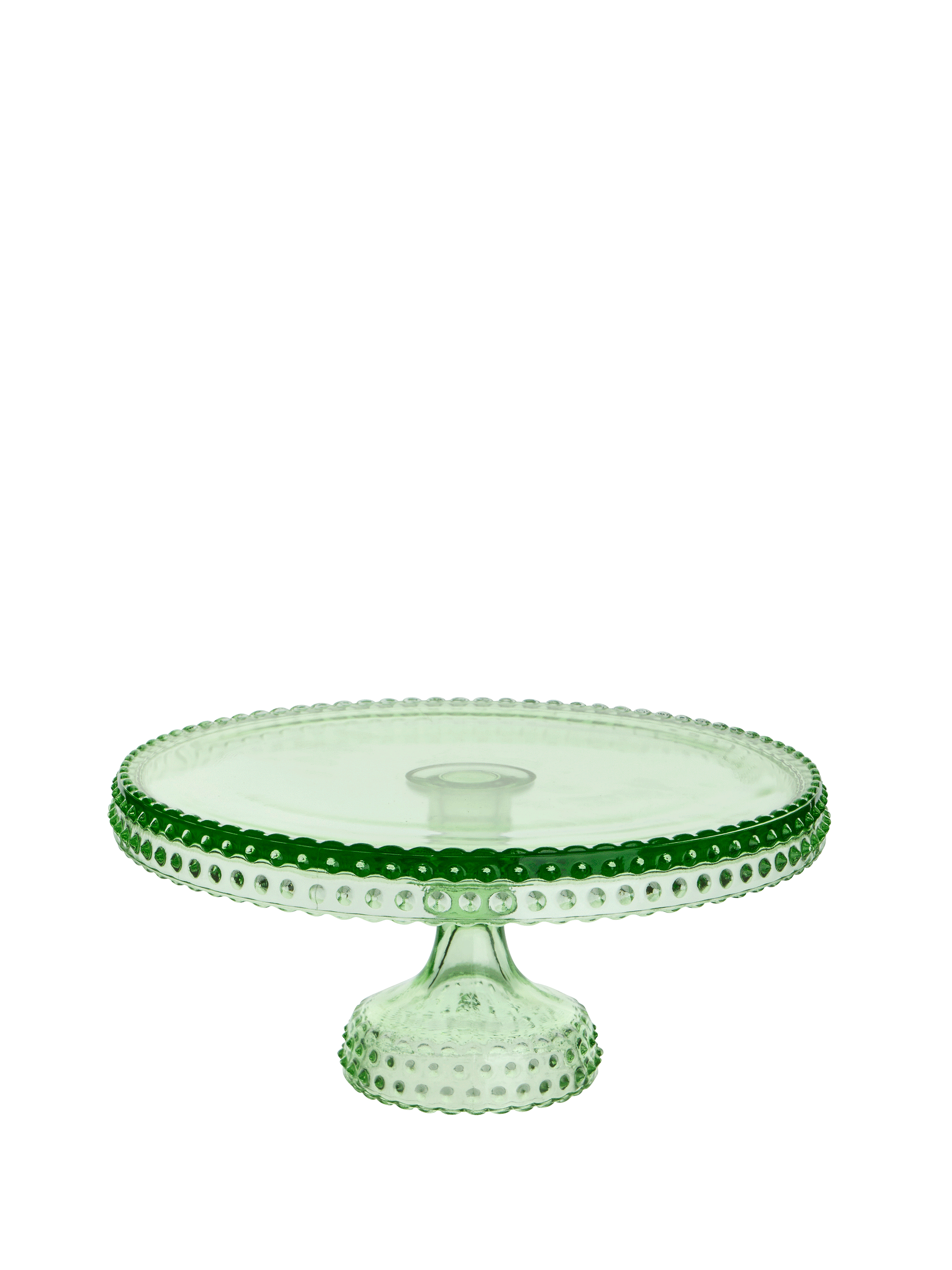 Vintage 1950s Hobnail Green Cake Stand Weston Table