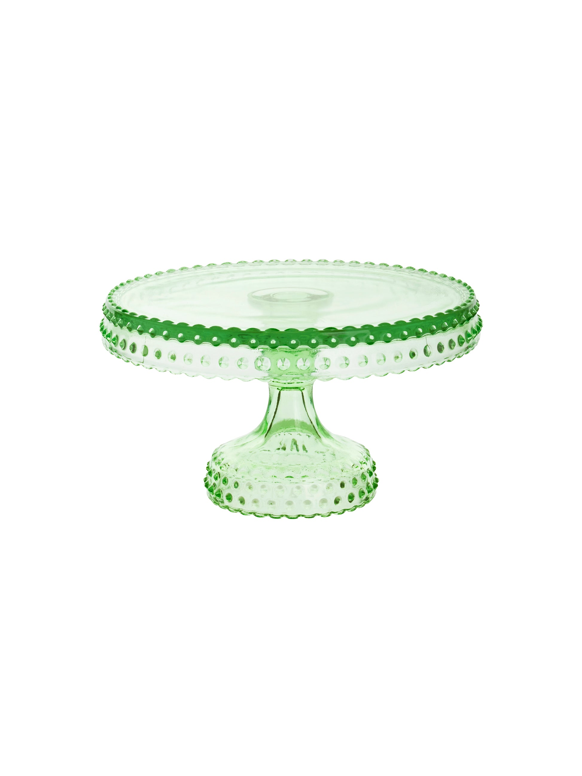 Vintage 1950s Hobnail Green Cake Stand Weston Table